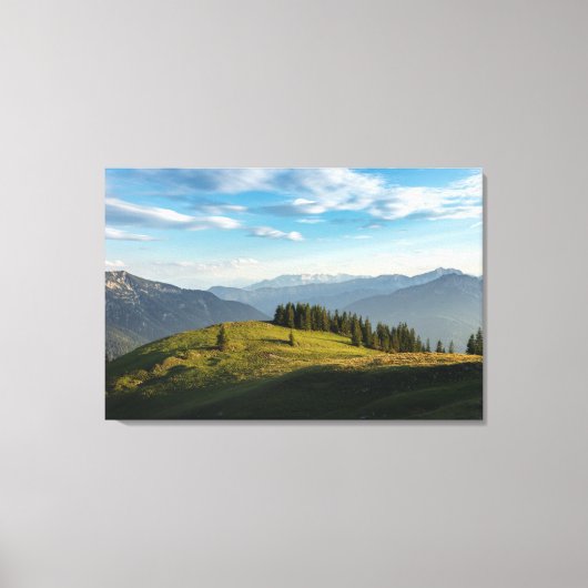 Mountains Spitzingsee Lake, Swiss Alps Canvas Afdruk (Voorkant)