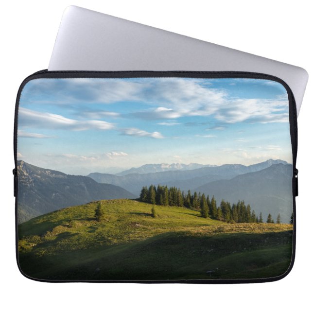 Mountains Spitzingsee Lake, Swiss Alps Laptop Sleeve (Voorkant)