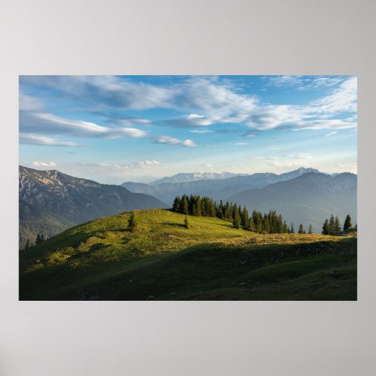 Mountains Spitzingsee Lake, Swiss Alps Poster (Voorkant)
