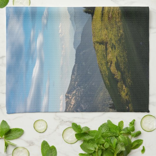 Mountains Spitzingsee Lake, Swiss Alps Theedoek (Gevouwen)