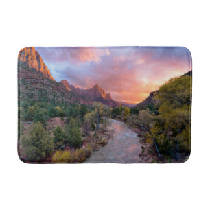 Mountains   The Watchman Zion Nathional Park Utah Badmat