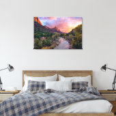 Mountains | The Watchman Zion Nathional Park Utah Canvas Afdruk (Insitu (Slaapkamer))