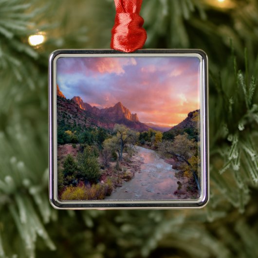 Mountains | The Watchman Zion Nathional Park Utah Metalen Ornament (Boom)