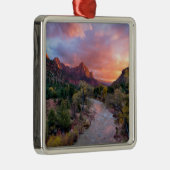 Mountains | The Watchman Zion Nathional Park Utah Metalen Ornament (Rechts)