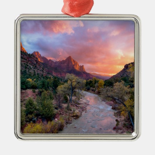 Mountains | The Watchman Zion Nathional Park Utah Metalen Ornament (Voorkant)