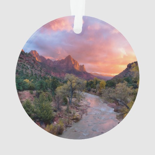 Mountains | The Watchman Zion Nathional Park Utah Ornament (achterkant)