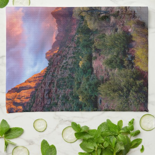 Mountains | The Watchman Zion Nathional Park Utah Theedoek (Gevouwen)