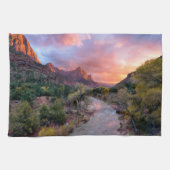 Mountains | The Watchman Zion Nathional Park Utah Theedoek (Horizontaal)