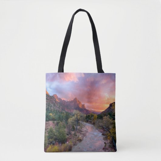 Mountains | The Watchman Zion Nathional Park Utah Tote Bag (Voorkant)