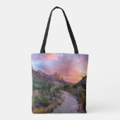 Mountains | The Watchman Zion Nathional Park Utah Tote Bag (Achterkant)