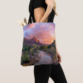 Mountains | The Watchman Zion Nathional Park Utah Tote Bag (Dichtbij)