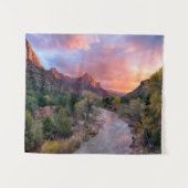 Mountains | The Watchman Zion Nathional Park Utah Wandkleed (Voorkant (horizontaal))