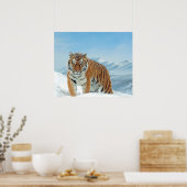 Mountains Tiger Winter Snow Natuur Foto Poster (Keuken)