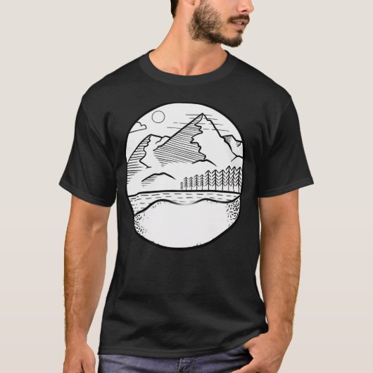 Mountains View Actief T-shirt (Voorkant)