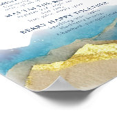 Mountains Wedding Signature Cocktails Drink Menu Poster (Hoek)