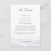 Mountains Wildflower Meadow Floral Wedding Details Informatiekaartje (Voorkant)