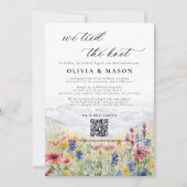 Mountains Wildflowers Meadow Wedding Announcement Kaart (Voorkant)