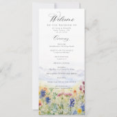 Mountains Wildflowers Meadow Wedding Program (Voorkant)