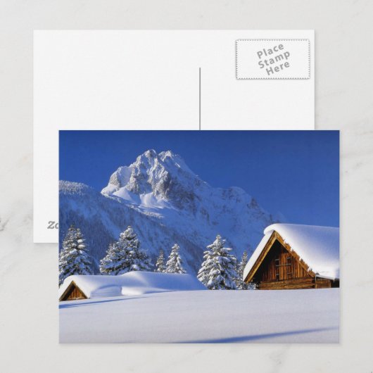 Mountains Winter Snow Briefkaart (Voorkant / Achterkant)