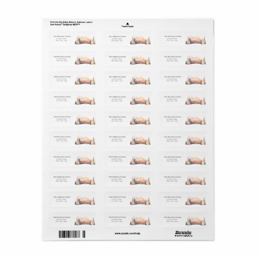 Mountains woestijn Rustic Return Address Label (Full Sheet)