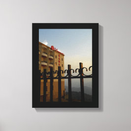 Mountaintop Hotel Canvas Afdruk