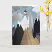 Mountaintop House Wenskaart Kaart (Gele Bloem)