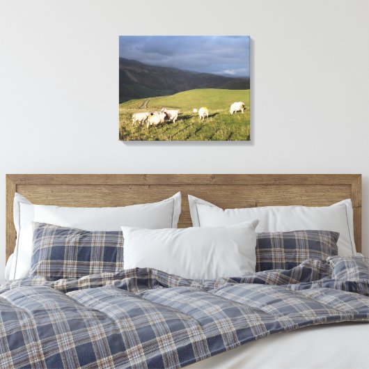 MOUNTAIRE SCHAPEN CANVAS AFDRUK (Insitu (Slaapkamer))