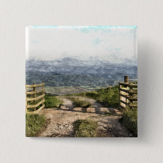 MOUNTAIRE WEG VIERKANTE BUTTON 5,1 CM (Voorkant)