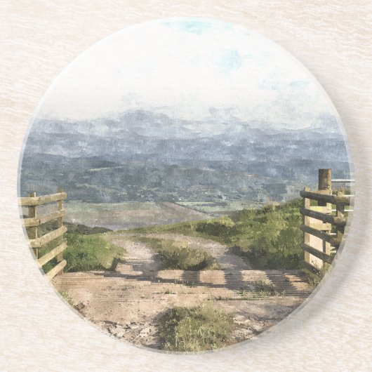 MOUNTAIRE WEG ZANDSTEEN ONDERZETTER (Voorkant)