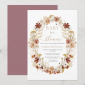 Mountbatten Roze Wilde Bloemen Krans Baby in Bloom Kaart (Voorkant / Achterkant)