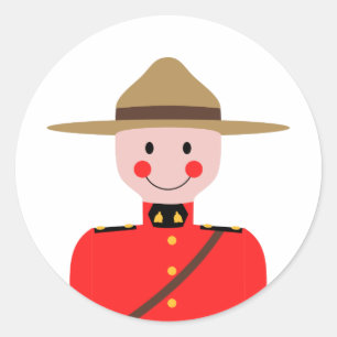 Mountie Ronde Sticker