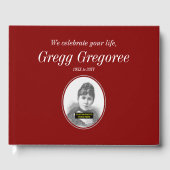 Mourant en minimalistisch condoleanboek gastenboek (Voorkant)