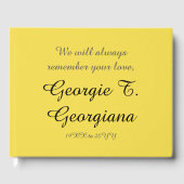 Mourant en respectabel Memorial Guestbook Gastenboek (Voorkant)