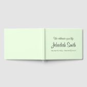 Mourant, respectabel, groen gedenkboek gastenboek (Volledig)