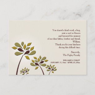 Mourant sympathie Hartelijk dank Bedankkaart