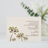 Mourant sympathie Hartelijk dank Bedankkaart (Staand voorkant)