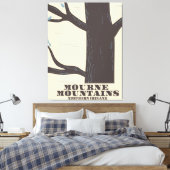 Mourne-gebergte Noord-Ierland reisposter Canvas Afdruk (Insitu (Slaapkamer))