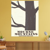 Mourne-gebergte Noord-Ierland reisposter Canvas Afdruk (Insitu (Woonkamer))