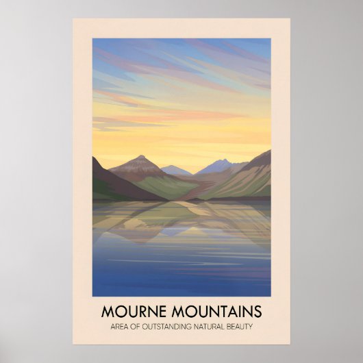 Mourne Mountains AONB Reisposter Poster (Voorkant)