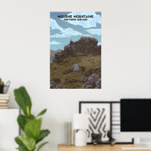 Mourne Mountains Noord-Ierland Reisposter Poster (Thuiskantoor)