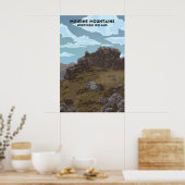 Mourne Mountains Noord-Ierland Reisposter Poster (Keuken)