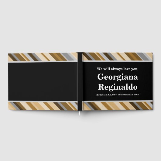 Mournful and Elegant Memorial Guest Book Gastenboek (Volledig)