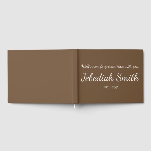 Mournful and Personalized Sympathies Guestbook Gastenboek (Volledig)