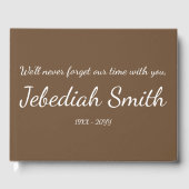 Mournful and Personalized Sympathies Guestbook Gastenboek (Voorkant)