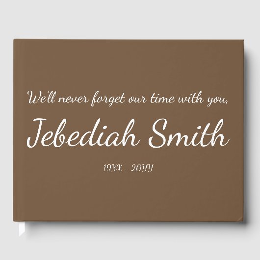 Mournful and Personalized Sympathies Guestbook Gastenboek (Voorkant)