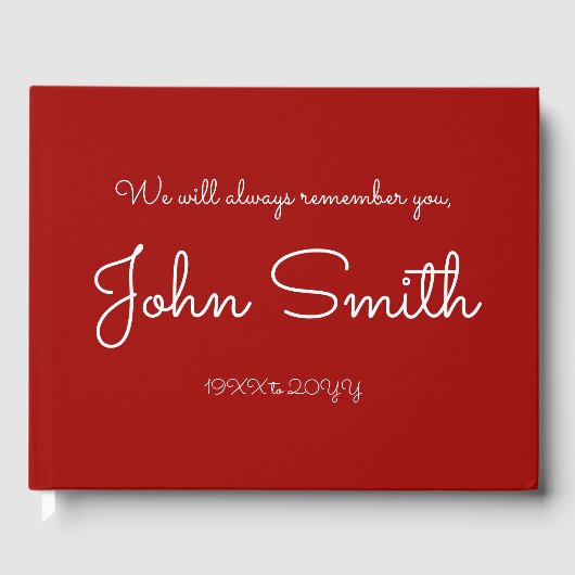 Mournful and Plain Memorial Guestbook Gastenboek (Voorkant)