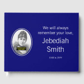 Mournful, Basic Funeral Guestbook; Aangepaste foto Gastenboek (Voorkant)