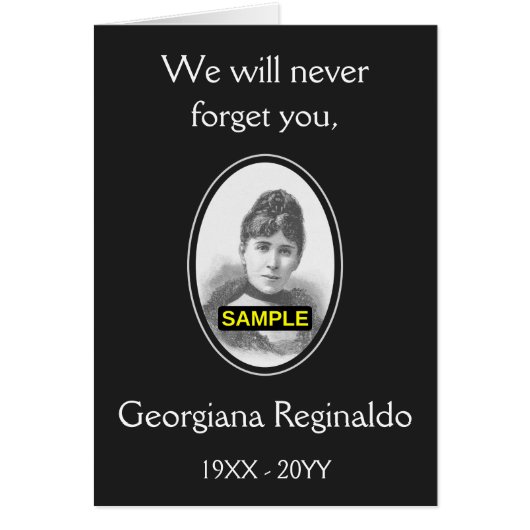 Mournful, Conservative Memories Card, met foto (Voorkant)