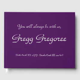 Mournful & Elegant Memorial Guest Book Gastenboek