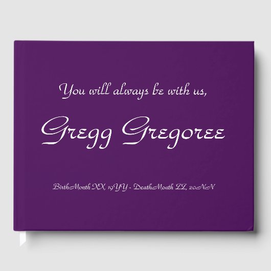 Mournful & Elegant Memorial Guest Book Gastenboek (Voorkant)